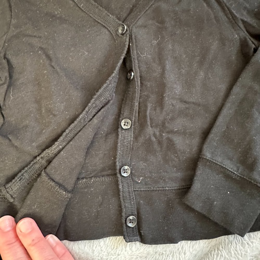 Baby Gap Black Long Sleeve Cotton Cardigan for Toddler Girl Sz 3T - Picture 3 of 5